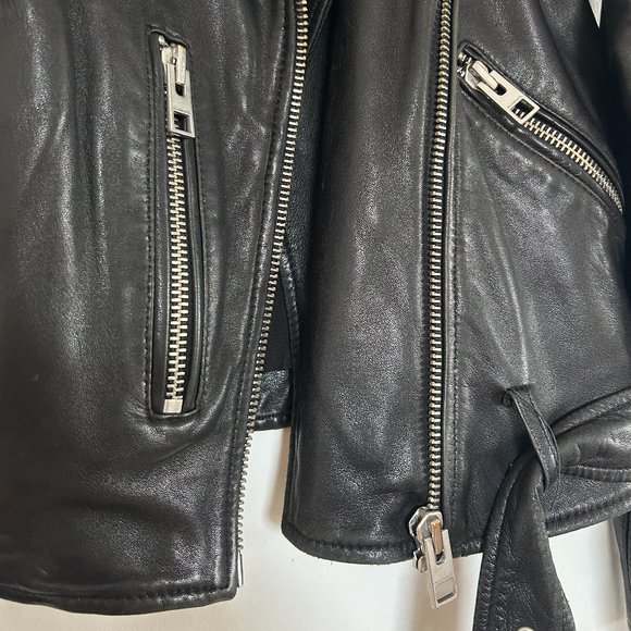 All Saints Balfern Leather Jacket - Picture 3 of 7